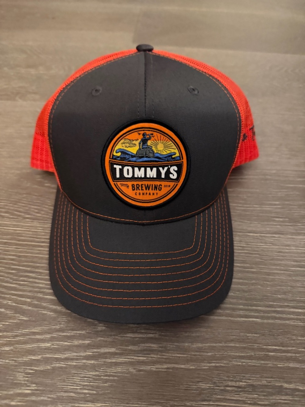 Tommy's Brewing Trucker hat - Gray and Red - NWT